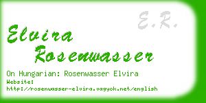 elvira rosenwasser business card